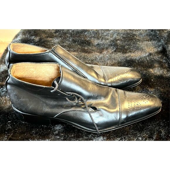 Vero Cuoio Dress Shoes Shaded  Black  Leather Italian Cap Toe Oxfords 43 10 main image 5
